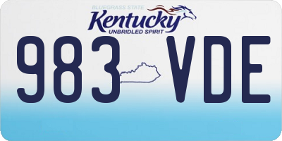 KY license plate 983VDE