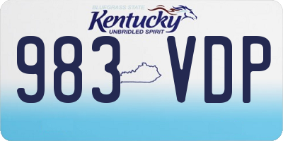 KY license plate 983VDP