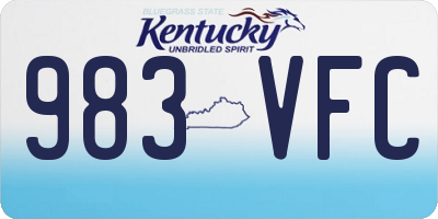 KY license plate 983VFC