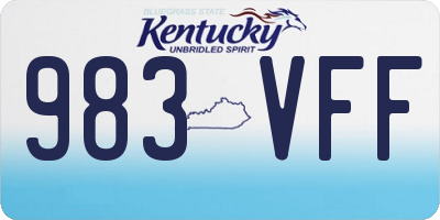 KY license plate 983VFF