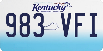 KY license plate 983VFI