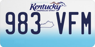 KY license plate 983VFM