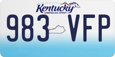 KY license plate 983VFP