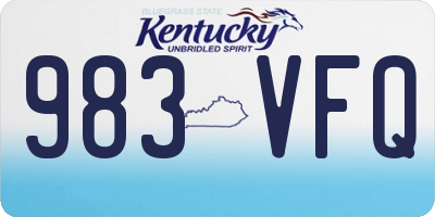 KY license plate 983VFQ