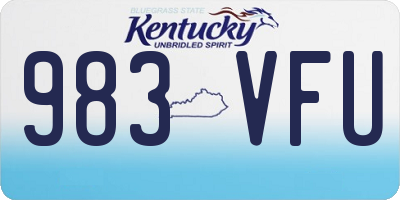 KY license plate 983VFU