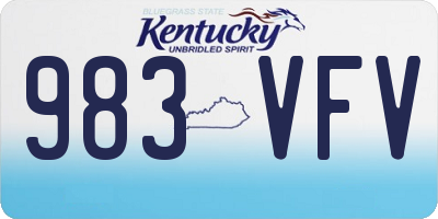 KY license plate 983VFV