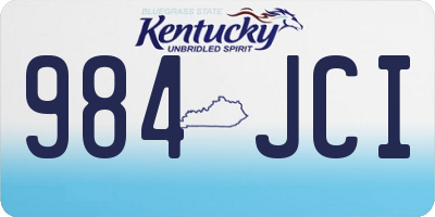 KY license plate 984JCI