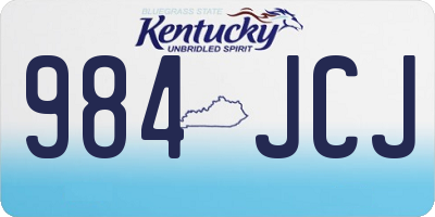 KY license plate 984JCJ