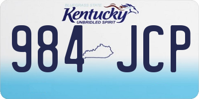 KY license plate 984JCP