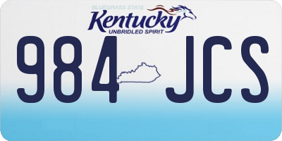 KY license plate 984JCS