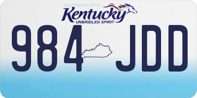 KY license plate 984JDD