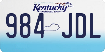 KY license plate 984JDL