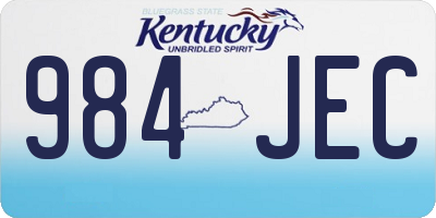 KY license plate 984JEC