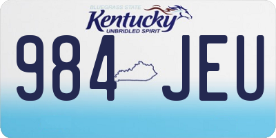 KY license plate 984JEU