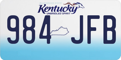 KY license plate 984JFB