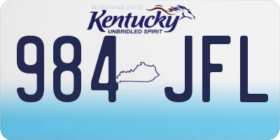 KY license plate 984JFL