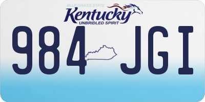 KY license plate 984JGI