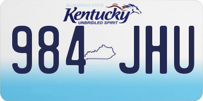 KY license plate 984JHU