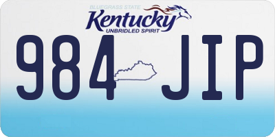 KY license plate 984JIP