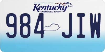 KY license plate 984JIW