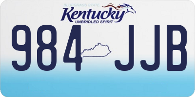 KY license plate 984JJB