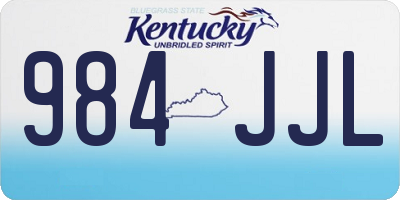 KY license plate 984JJL