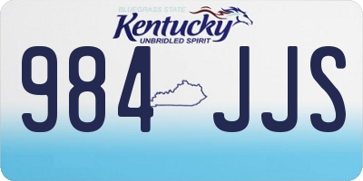 KY license plate 984JJS