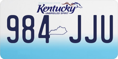 KY license plate 984JJU