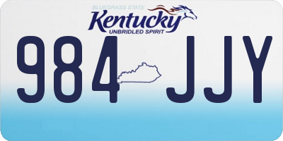 KY license plate 984JJY