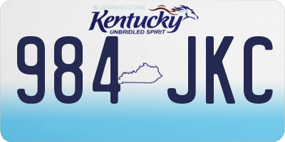 KY license plate 984JKC