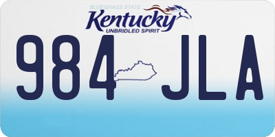 KY license plate 984JLA