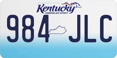KY license plate 984JLC