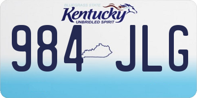 KY license plate 984JLG
