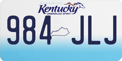 KY license plate 984JLJ