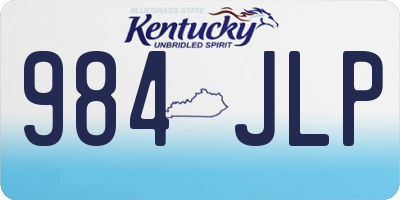 KY license plate 984JLP