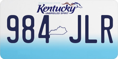 KY license plate 984JLR