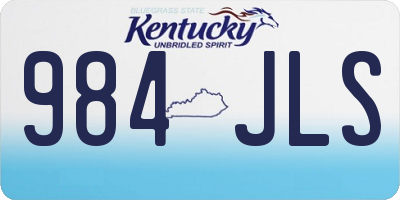KY license plate 984JLS