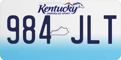 KY license plate 984JLT