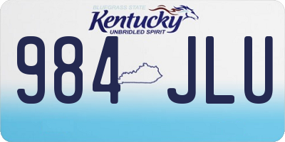 KY license plate 984JLU