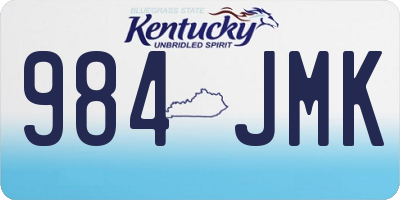KY license plate 984JMK