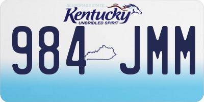 KY license plate 984JMM