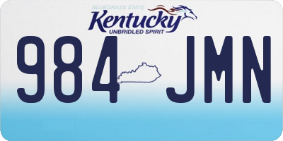 KY license plate 984JMN