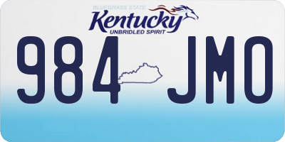 KY license plate 984JMO