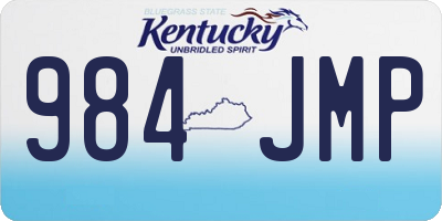 KY license plate 984JMP