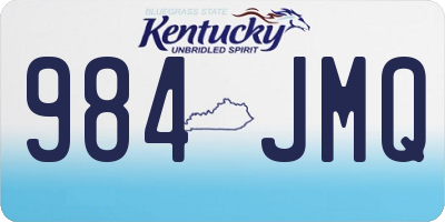 KY license plate 984JMQ