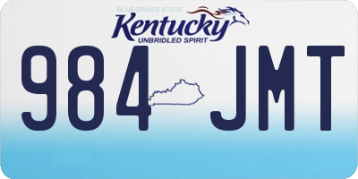 KY license plate 984JMT