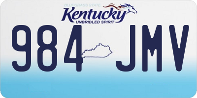 KY license plate 984JMV