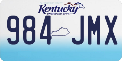 KY license plate 984JMX