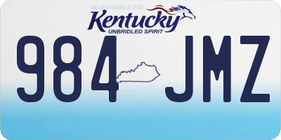 KY license plate 984JMZ