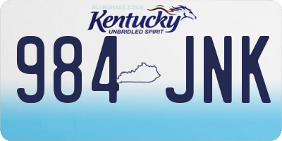 KY license plate 984JNK
